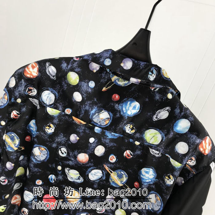 LV路易威登 19ss Galaxy星空系列 銀河行星圖案 活性印花工藝 無膠感 原版真絲混紡面料 高版本男女同款 ydi2573
